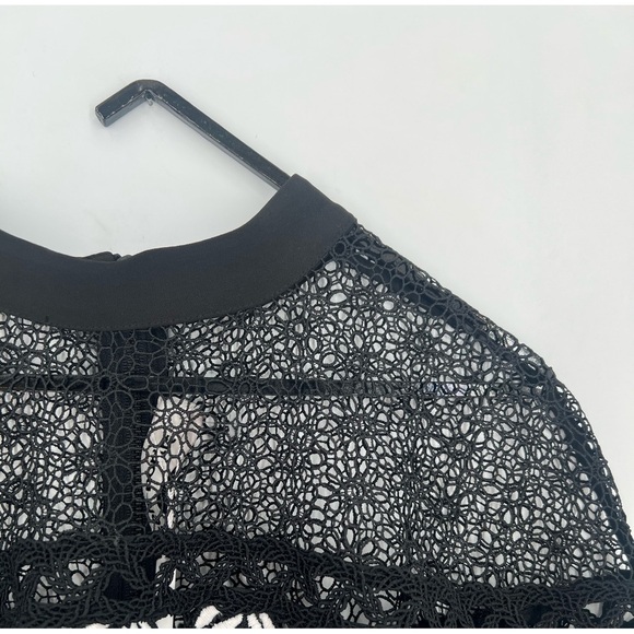 Self-Portrait Antoinette Guipure Mixed Floral Lace Sheer Top Romantic Blouse - Picture 4 of 9